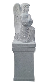 Kneeling Angel Lid on Square Pedestal